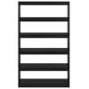  fekete tömör fenyőfa könyvszekrény/térelválasztó 100x30x167,5cm