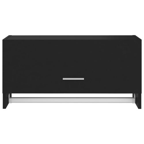  fekete szerelt fa ruhásszekrény 70 x 32,5 x 35 cm