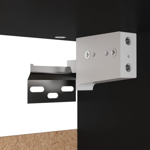  fekete szerelt fa ruhásszekrény 70 x 32,5 x 35 cm