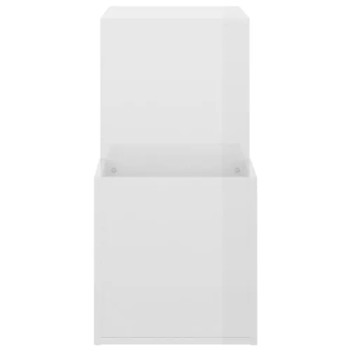  magasfényű fehér előszobai cipősszekrény 105 x 35,5 x 70 cm