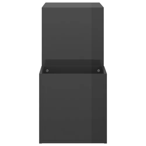  magasfényű szürke előszobai cipősszekrény 105 x 35,5 x 70 cm