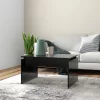  fekete szerelt fa dohányzóasztal 68 x 50 x 38 cm
