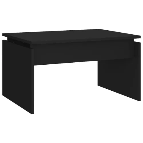  fekete szerelt fa dohányzóasztal 68 x 50 x 38 cm