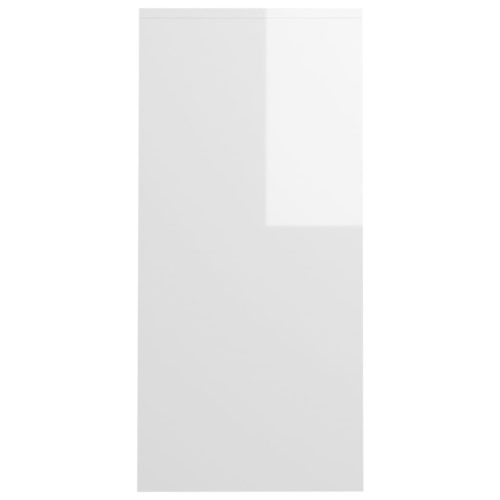  magasfényű fehér szerelt fa laptopasztal 102,5 x 35 x 75 cm