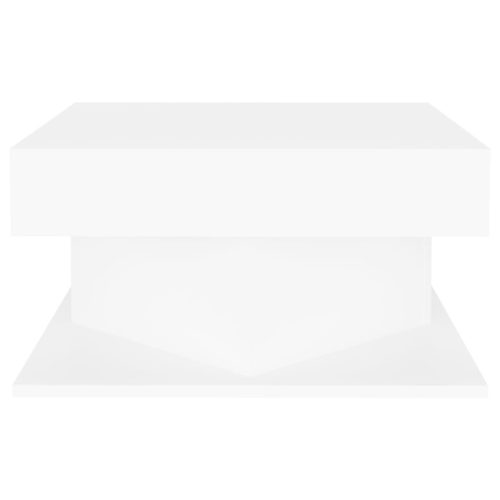  fehér szerelt fa dohányzóasztal 57 x 57 x 30 cm