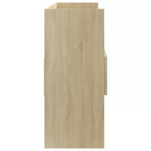  sonoma tölgy színű szerelt fa tálalószekrény 105 x 30 x 70 cm