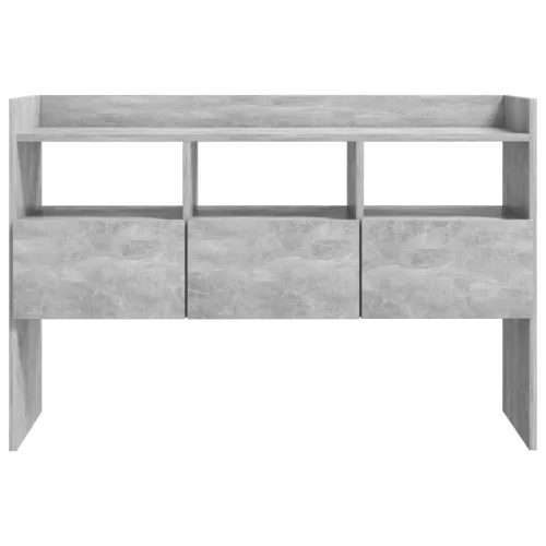  betonszürke szerelt fa tálalószekrény 105 x 30 x 70 cm