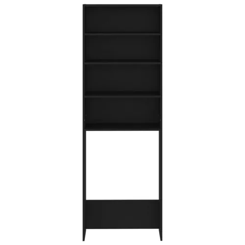  fekete mosógépszekrény 64 x 24 x 190 cm