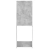  betonszürke mosógépszekrény 64 x 25,5 x 190 cm