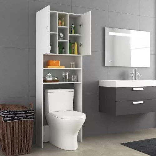  fehér mosógépszekrény 64 x 25,5 x 190 cm