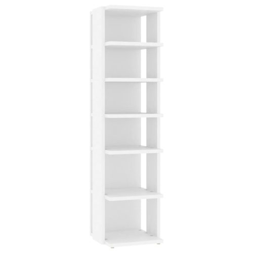  fehér szerelt fa cipősszekrény 27,5x27x102 cm