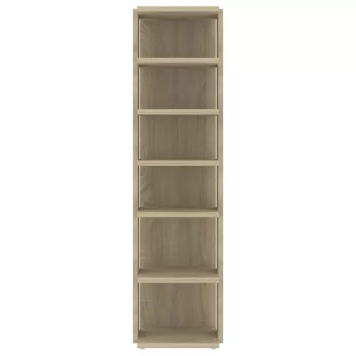  sonoma tölgy színű szerelt fa cipőszekrény 27,5 x 27 x 102 cm