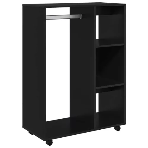  fekete szerelt fa ruhásszekrény 80 x 40 x 110 cm