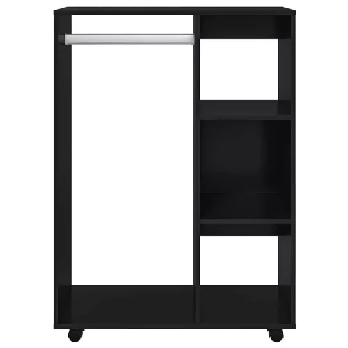  fekete szerelt fa ruhásszekrény 80 x 40 x 110 cm