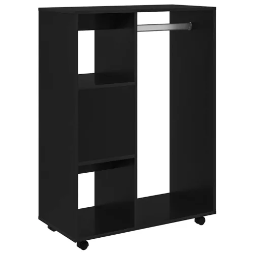  fekete szerelt fa ruhásszekrény 80 x 40 x 110 cm