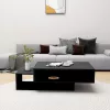  fekete szerelt fa dohányzóasztal 105 x 55 x 32 cm