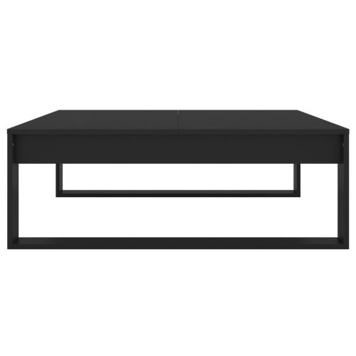  fekete szerelt fa dohányzóasztal 100 x 100 x 35 cm