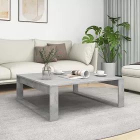 betonszürke szerelt fa dohányzóasztal 100 x 100 x 35 cm