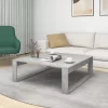  betonszürke szerelt fa dohányzóasztal 100 x 100 x 35 cm