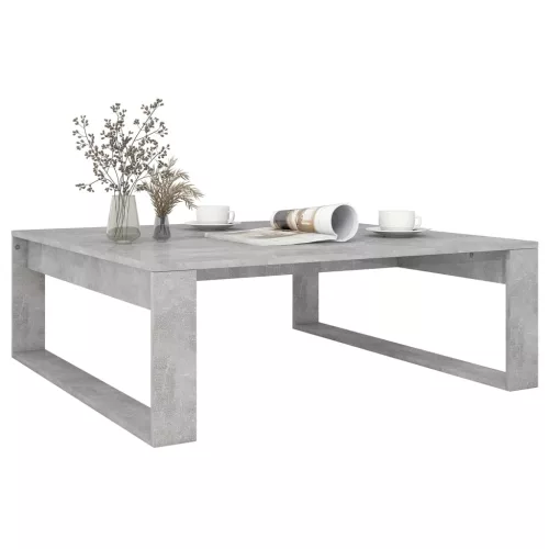  betonszürke szerelt fa dohányzóasztal 100 x 100 x 35 cm