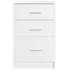  fehér szerelt fa éjjeliszekrény 40 x 40 x 63 cm