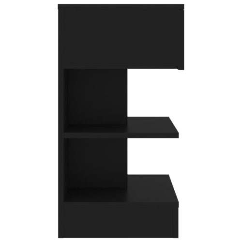  fekete szerelt fa éjjeliszekrény 40 x 35 x 65 cm