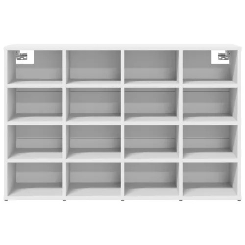  Cipőszekrény polcokkal tárolóval Fehér 103 x 30 x 67 cm Faanyag