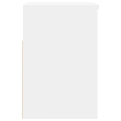  fehér szerelt fa cipőtároló pad 60 x 30 x 45 cm