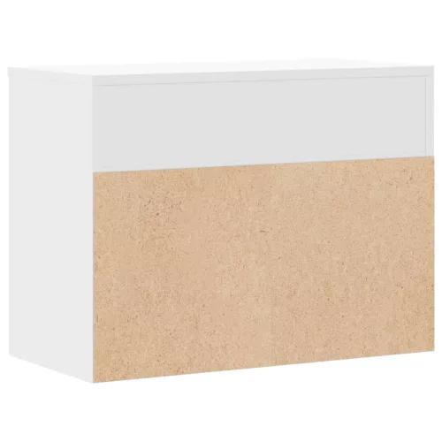  fehér szerelt fa cipőtároló pad 60 x 30 x 45 cm