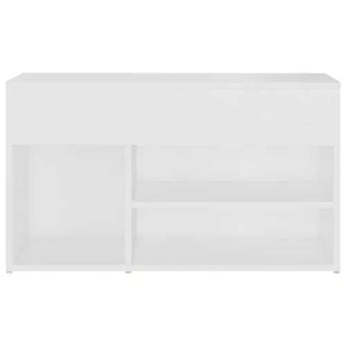  fehér szerelt fa cipőtároló pad 80 x 30 x 45 cm