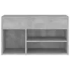  betonszürke szerelt fa cipőtároló pad 80 x 30 x 45 cm