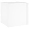  magasfényű fehér szerelt fa virágtartó 40 x 40 x 40 cm
