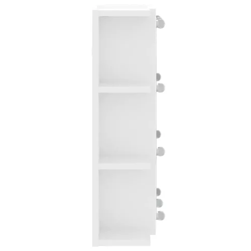  fehér tükrös szekrény LED-ekkel 70 x 16,5 x 60 cm