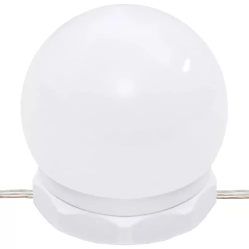  magasfényű fehér tükrös szekrény LED-ekkel 60 x 31,5 x 62 cm