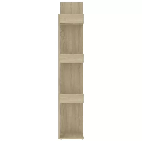  sonoma tölgy színű szerelt fa könyvszekrény 86 x 25,5 x 140 cm