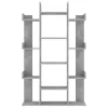  betonszürke szerelt fa könyvszekrény 86 x 25,5 x 140 cm