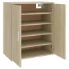  sonoma tölgy színű szerelt fa cipősszekrény 60 x 35 x 70 cm