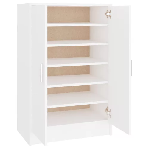  fehér szerelt fa cipősszekrény 60 x 35 x 92 cm