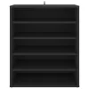 vidaX fekete szerelt fa cipősszekrény 60 x 35 x 70 cm