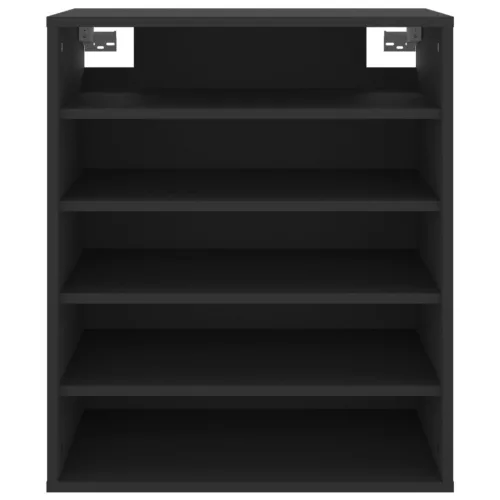 vidaX fekete szerelt fa cipősszekrény 60 x 35 x 70 cm