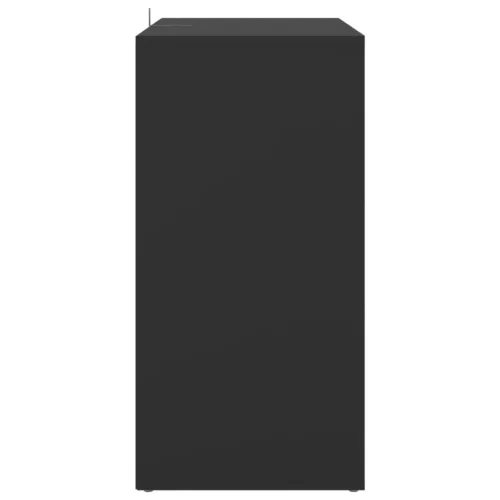 vidaX fekete szerelt fa cipősszekrény 60 x 35 x 70 cm