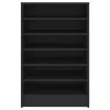  fekete szerelt fa cipősszekrény 60 x 35 x 92 cm