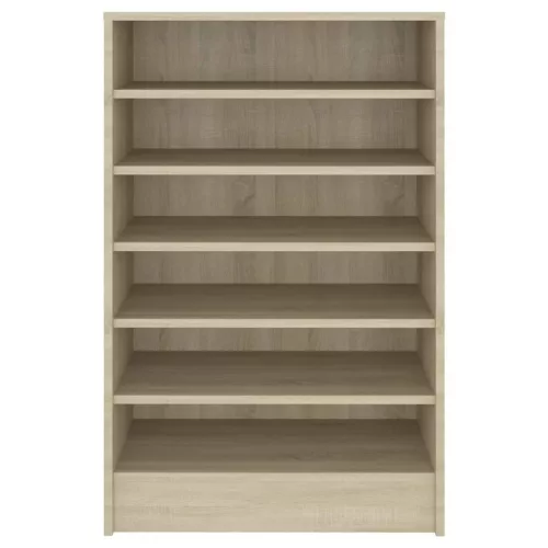  sonoma tölgy színű szerelt fa cipősszekrény 60 x 35 x 92 cm