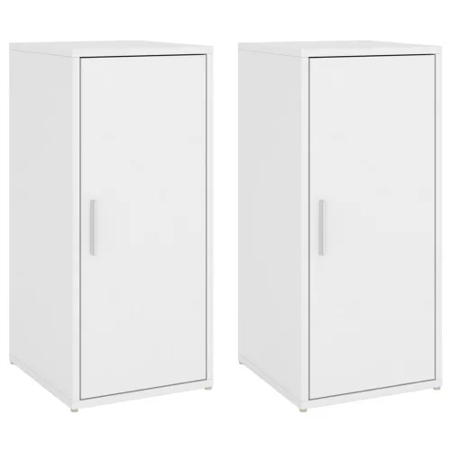  2 db fehér forgácslap cipősszekrény 32 x 35 x 70 cm