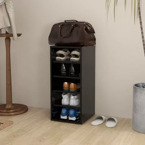 vidaX fekete forgácslap cipősszekrény 31,5 x 35 x 70 cm