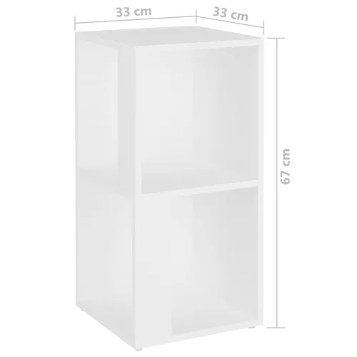  fehér szerelt fa sarokszekrény 33 x 33 x 67 cm