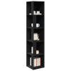 fekete szerelt fa sarokszekrény 33 x 33 x 164,5 cm