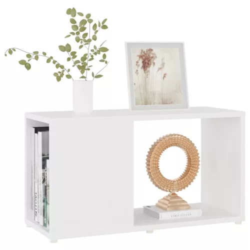  fehér szerelt fa TV-szekrény 60 x 24 x 32 cm