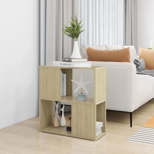  sonoma-tölgyszínű szerelt fa könyvszekrény 60 x 24 x 63 cm