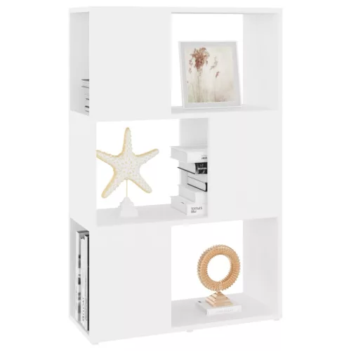  fehér szerelt fa térelválasztó könyvszekrény 60 x 24 x 94 cm